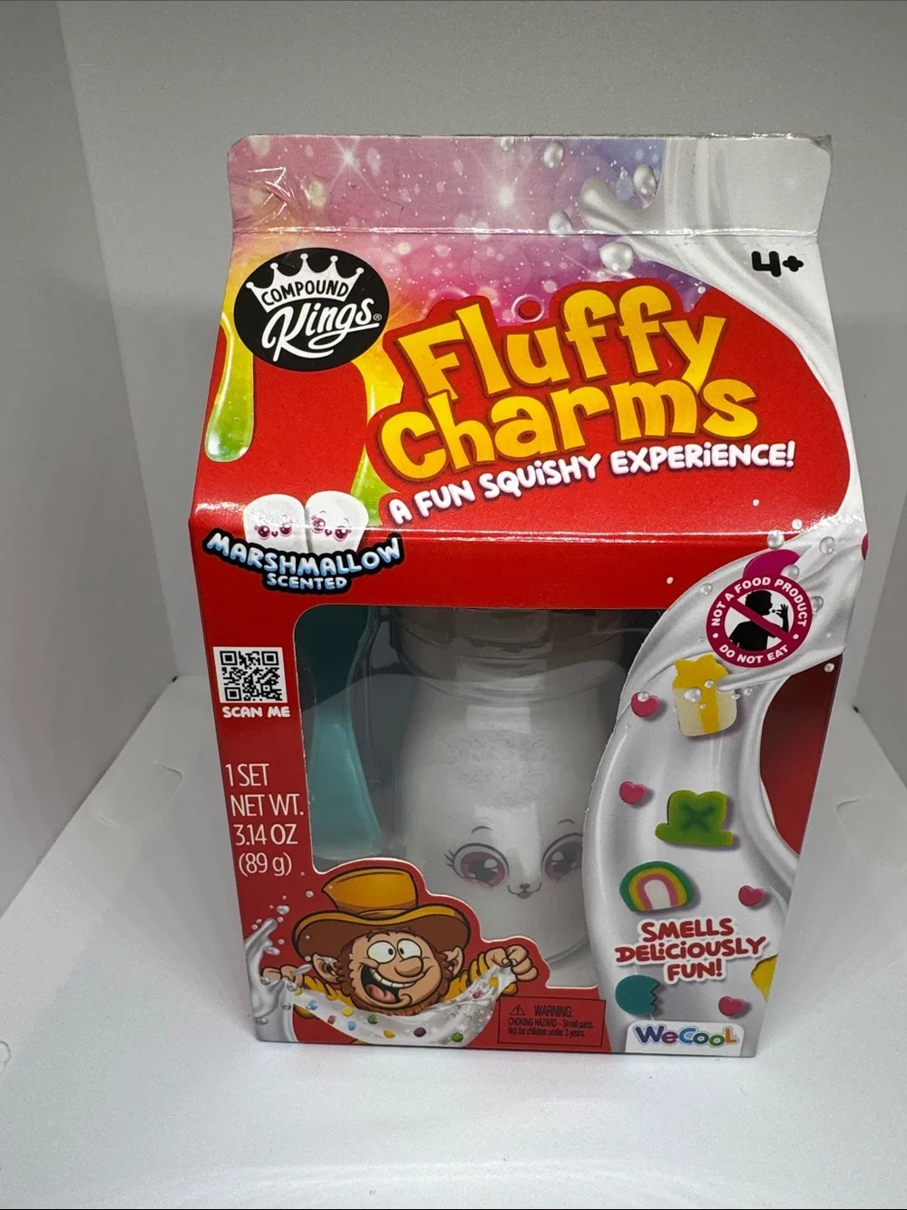 Fluffy Charms Marshmallow-Scented Squishy Toy - White